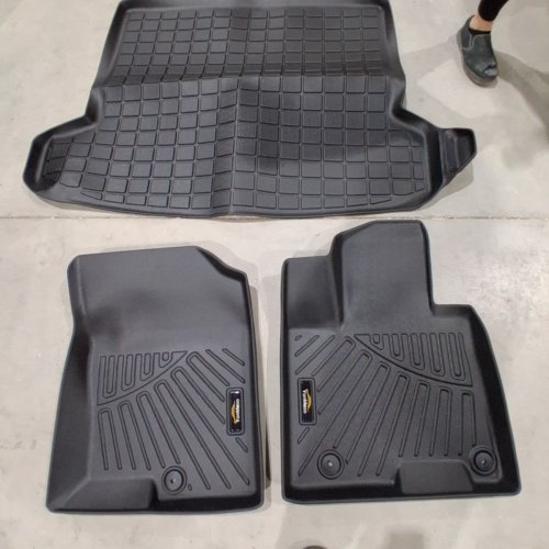 4PC YONMEOO CARGO FLOOR MATS FOR 2023-2026 KIA SPORTAGE HYBRID - BLACK image 4