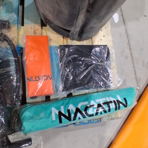 NACATIN INFLATABLE ISLAND PLATFORM DOCK WITTH SUNSHADE AND ACCESSORIES - ORAGNE/TEAL (MODEL: FD001) image 6