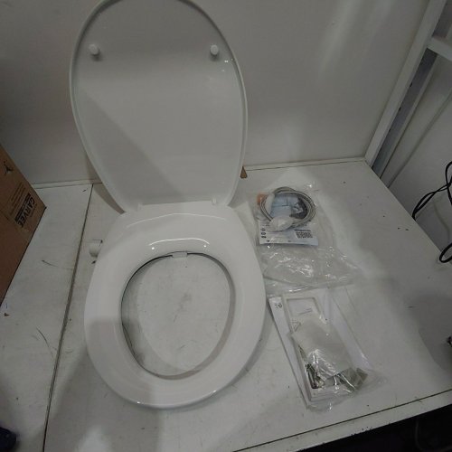 GARVEE DUAL NOZZLE NON-ELECTRIC SOFT CLOSE BIDET TOILET SEAT WITH ADJUSTABLE WATER PRESSURE - 18.7" -WHITE - (MODEL: PLS_335BEJXC) image 2