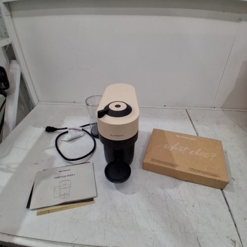 NESPRESSO VERTUO POP+ DELUXE BY DELONGHI SINGLE SERVE COFFEE & ESPRESSO MACHINE - BEIGE/BLACK (MODEL: ENV92BE) image 4