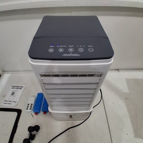 3-IN-1 PORTABLE 60° OSCILLATING AIR CONDITIONER/COOLER WITH REMOTE - 3 SPEEDS - 5.5L - WHITE(MODEL: BW-102YF) image 2