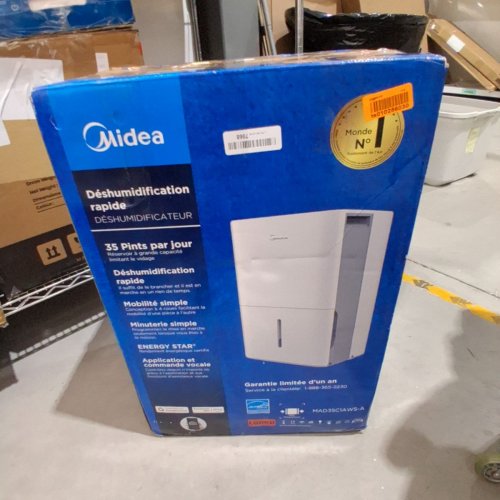 MIDEA DEHUMIDIFIER FOR BASEMENT WITH REUSABLE AIR FILTER - 3000SQ.FT - WHITE (MODEL: MAD35C1AWS-A) image 5