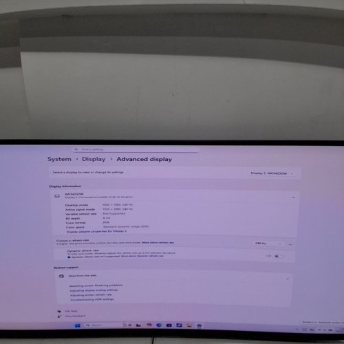 ALIENWARE CURVED GAMING MONITOR - 34" | QD-OLED | 240HZ | 0.03MS DELAY | 1800R | TRUEBLACK 400 - NAVY BLUE - (MODEL: AW3425DW) image 2