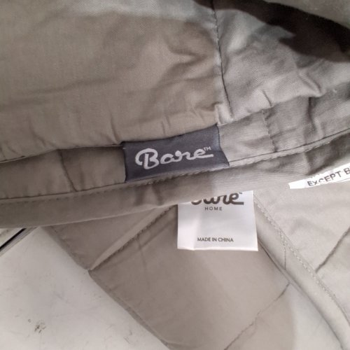BARE HOME MINKY FLEECE WEIGHTED BLANKET - QUEEN 80" X 87" - 30 LBS - GREY image 4