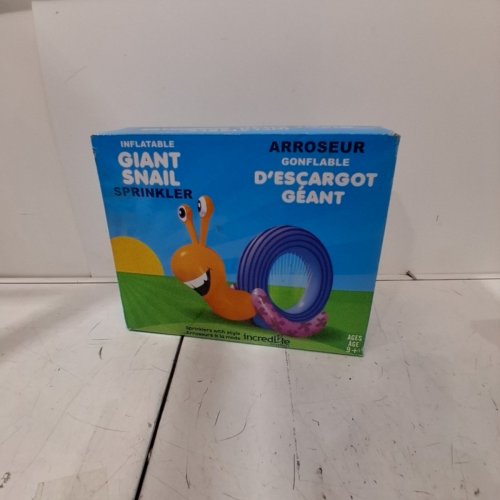 INCREDIBLE NOVELTIES INFLATABLE SNAIL SPRINKLER - 3.9FT - ORANGE/BLUE image 2