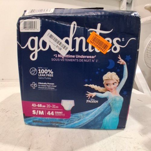 44PK GOODNITES POTTY TRAINING UNDERWEAR FOR GIRLS - SMALL/MEDIUM - FITS SIZES 6-8 - FROZEN image 2