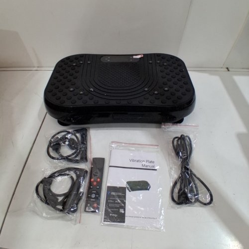 TAEVNO DUAL MOTOR BLUETOOTH VIBRATION PLATE EXERCISE MACHINE WITH REMOTE - 450 LBS CAP - BLACK image 3