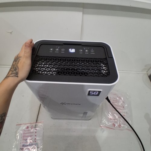 WELLSLE DEHUMIDIFIER FOR BEDROOM AND BASEMENT WITH SMART HUMIDITY CONTROL- 34 PINTS/2000SQ.FT - WHITE (MODEL: PD11DS-12L) image 2