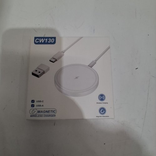 BENFEI 2-IN-1 MAGENETIC WIRELESS CHARGER USB-A / USB-C - 15W OUTPUT - WHITE - (MODEL: CW130) image 2