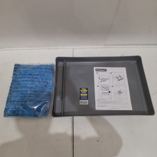 PETSAFE SCOOPFREE REUSABLE CAT LITTER TRAY WITH PREMIUM BLUE NON CLUMPING CRYSTAL CAT LITTER - GREY (MODEL: ZAC60-15710) image 2