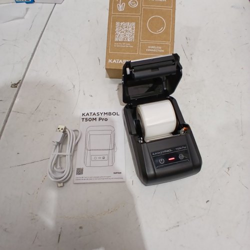 KATASYMBOL PRO BLUETOOTH LABEL MAKER MACHINE WITH WIDE WATERPROOF LABELS - BLACK - (MODEL: T50M) image 3