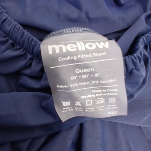 4PC MELLOW COOLING SHEET SET - 60" X 80" X 18" - QUEEN - NAVY BLUE image 2
