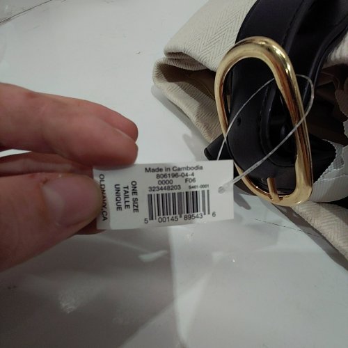 OLD NAVY CARRIE TOTE BAG - CREAM / BLACK / GOLD image 2