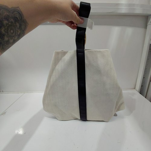 OLD NAVY CARRIE TOTE BAG - CREAM / BLACK / GOLD image 3