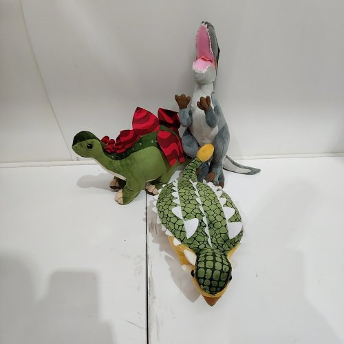 3 ASSORTED PLUSH DINOSAUR STUFFED ANIMALS image 2