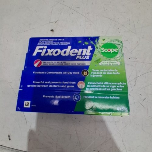 4PK FIXODENT PLUS PRECISION HOLD & SEAL DENTURE ADHESIVE CREAM - 57G image 2
