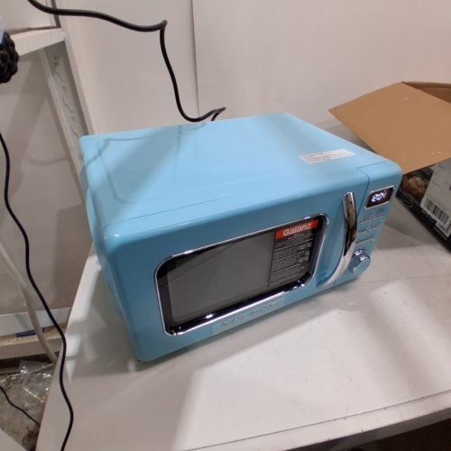 GALANZ RETRO-STYLE DIGITAL MICROWAVE OVEN - 0.7CU.FT - BLUE (MODEL: GLCMKZ07BER07) image 6