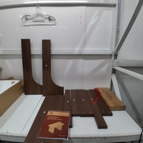 MODERNMATE - 2-IN-1 COMPUTER DESK AND DINING TABLE WITH HIDDEN STORAGE - 55" BLACK /WALNUT BROWN - (MODEL:JF-GNZ-BW-034) (BOX 1/2) image 8