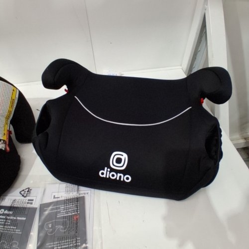2PK DIONO SOLANA NO LATCH BACKLESS BOOSTER CAR SEATS WITH CUPHOLDERS AND REMOVABLE WASHABLE COVERS - FOR KIDS 40-120LBS - CHARCOAL BLACK (MODEL: 32060-NA-01) image 3
