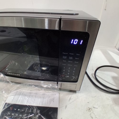 FRIGIDAIRE COMPACT COUNTERTOP MICROWAVE OVEN - 1.1 CU.FT. - BLACK/SILVER (MODEL: EMW1134) image 2