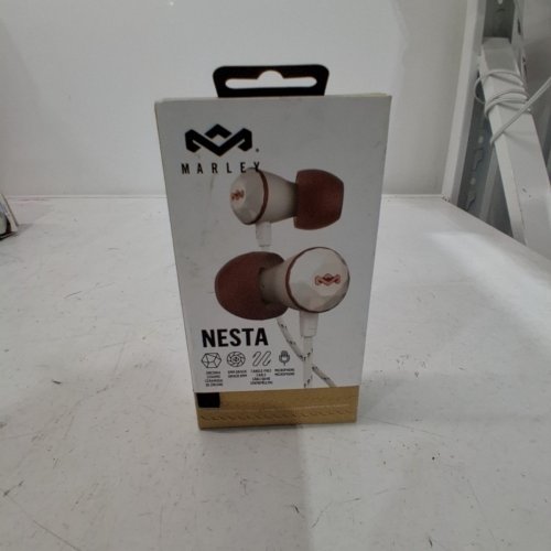 MARLEY NESTA WIRED IN-EAR ISOLATING EARBUDS - WHITE AND BROWN (MODEL:EM-FE033-RS) image 2