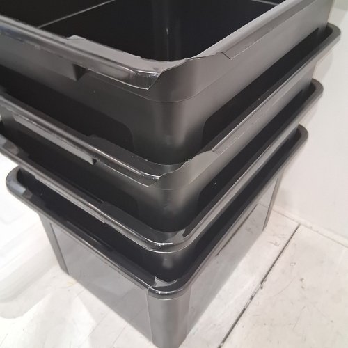 4PK IRIS FILE / LEGAL LETTER ORGANIZER PLASTIC BOX - 33 L - BLACK / CLEAR (MODEL: FB-21E/FB-21EE) image 5