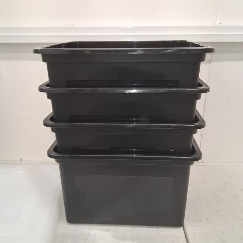 4PK IRIS FILE / LEGAL LETTER ORGANIZER PLASTIC BOX - 33 L - BLACK / CLEAR (MODEL: FB-21E/FB-21EE) image 6