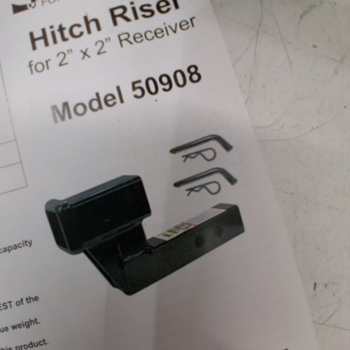 MAXXHAUL TRAILER HITCH RISER FOR 2" RECEIVER WITH 4" RISE & DROP WITH SOLID SHAFT, WITH 2 PACK HITCH PINS (MODEL: 50908) image 4