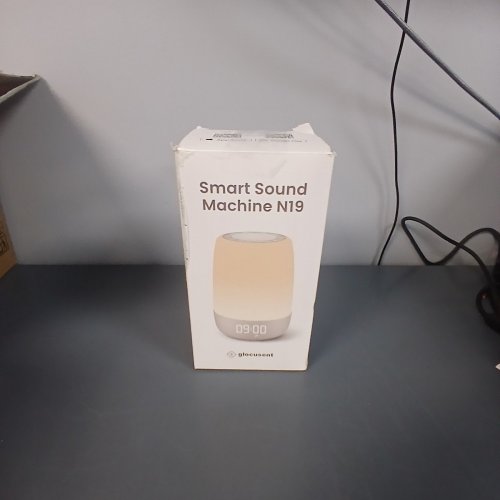 GLOCUSENT SMART SOUND MACHINE WITH NIGHT LIGHT & DUAL ALARM - 10W, 5 V/2A, 3.7 V, 2200 MAH- WHITE / GRAY (MODEL: N19) image 5