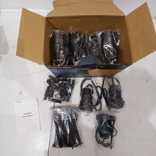 12PK HIBOITEC 12V-24V LOW VOLTAGE SPOTLIGHTS WITH PHOTOCELL TIMER - 2900K - BLACK (MODEL: CDD-1004) image 3
