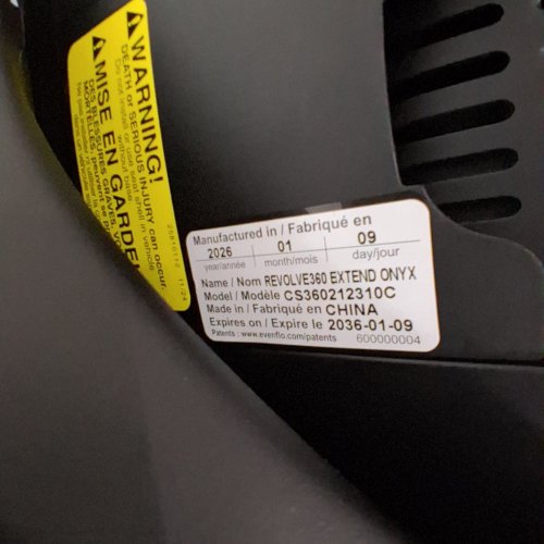 EVENFLO REVOLVE360 EXTEND ALL-IN-ONE ROTATING CAR SEAT - 4 TO 120LBS MAX - BLACK (MODEL: CS360212310C) image 2
