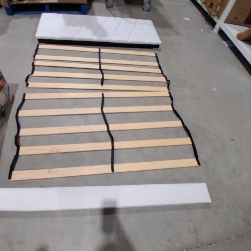 BED FRAME REPLACEMENT PARTS - HEAD BOARD AND SLATS - 56" - WHITE image 2