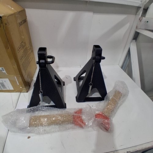 2PK JACK STANDS - 6 TONS - 14"-23" - BLACK/RED (MODEL: HM6141C) image 2