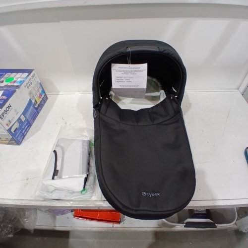 CYBEX COT S LUX 2 BABY CRIB WITH INTEGRATED HANDLE AND SPACIOUS SUN CANOPY - 20 LBS MAX - MOON BLACK (MODEL: 522004811) image 3