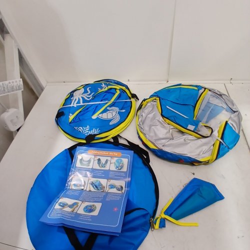 FOLDABLE BEACH BABY TENT WITH CARRYING BAG - 24 MONTHS+ - BLUE (MODEL: KF1002) image 2