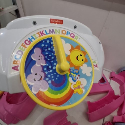 FISHER-PRICE LAUGH & LEARN CRAWL AROUND SMART STAGES CAR, STATIONARY PLAY CENTER FOR BABIES AND TODDLERS - PINK (MODEL: GHK00) image 6