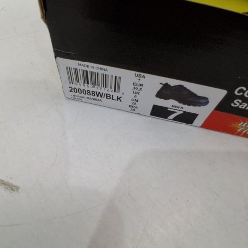MEN'S SKECHERS BURGIN SAWDA COMPOSITE TOE WORK SHOES - SIZE 7, WIDE - BLACK (STYLE: 200088W) image 2