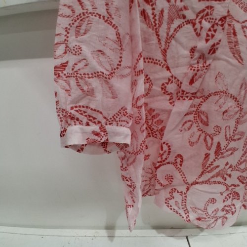 WOMEN'S BARILOCHE PRINTED PULL-OVER SHIRT - SMALL / MEDIUM - 38 - PINK / RED (STYLE : ARTE) image 3