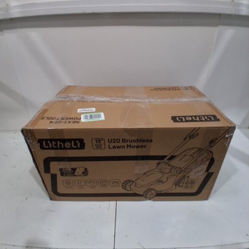 LITHELI U20 CORDLESS BRUSHLESS LAWN MOWER - 20V - 8GAL GRASS BAG - 13" PATH - WHITE/BLACK (MODEL: EGT010159) image 5