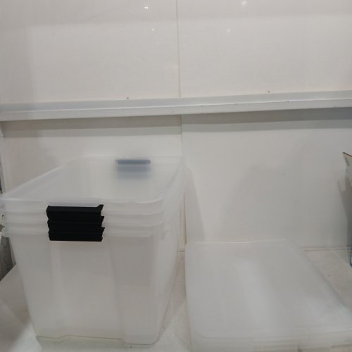 4PK IRIS STACK & PULL STORAGE CONTAINER BOX - 53QT - CLEAR (MODEL: TB-56D) image 2