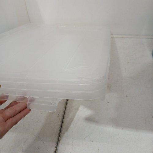 4PK IRIS STACK & PULL STORAGE CONTAINER BOX - 53QT - CLEAR (MODEL: TB-56D) image 3