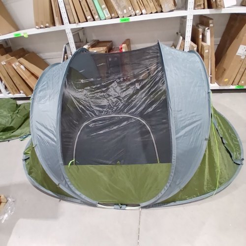 RIVENLO EASY POP-UP WATERPROOF DOUBLE-LAYER TENT WITH CARRY BAG - 3-4 PERSON - 9.5’ X 6.6’ X 52'' - GREEN/GREY image 2