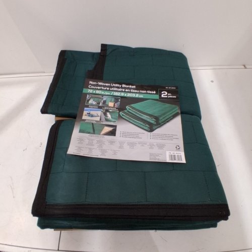 2PK KILIMANJARO NON-WOVEN UTILITY BLANKET - 72" X 80" - GREEN/BLACK (MODEL: 2012716) image 3
