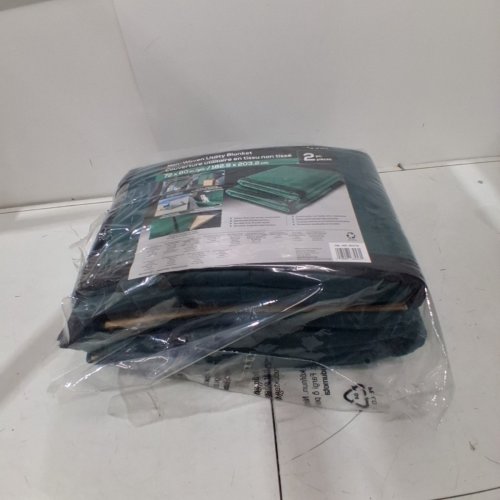 2PK KILIMANJARO NON-WOVEN UTILITY BLANKET - 72" X 80" - GREEN/BLACK (MODEL: 2012716) image 4