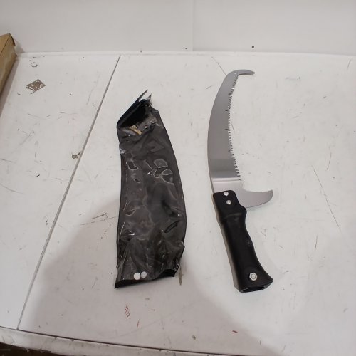 CURVED PRUNING SAW WITH POLE ADAPTER - 20" BLADE - BLACK SILVER image 2