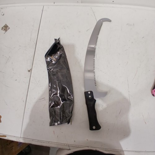CURVED PRUNING SAW WITH POLE ADAPTER - 20" BLADE - BLACK SILVER image 3