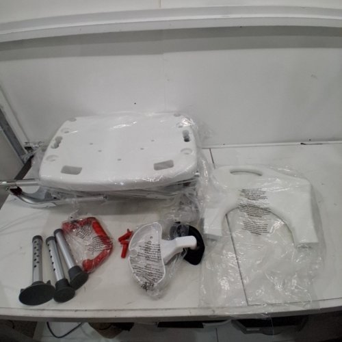 DRIVE UNIVERSAL BATHTUB TRANSFER BENCH FOR ELDERLY WITH SLIDING SEAT AND FOLD UP LEGS - HOLDS UP TO 300LBS - WHITE (MODEL: RTL12075) image 3