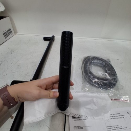 DELTA 2-SETTING HAND SHOWER WITH SLIDE BAR MOUNT - 1.75 GPM - MATTE BLACK (MODEL: 51537-BL) image 4