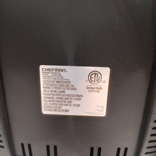 CHEFMAN 6-IN-1 DIGITAL AIR FRYER OVEN - 12QT CAPACITY - BLACK (MODEL: RJ38-RDO-V12-CA) image 7