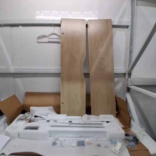 CUBIKER ADJUSTABLE ELECTRIC STANDING DESK WITH MEMORY BUTTONS - 48" - WHITE/OAK (MODEL: 3D4Y) image 2